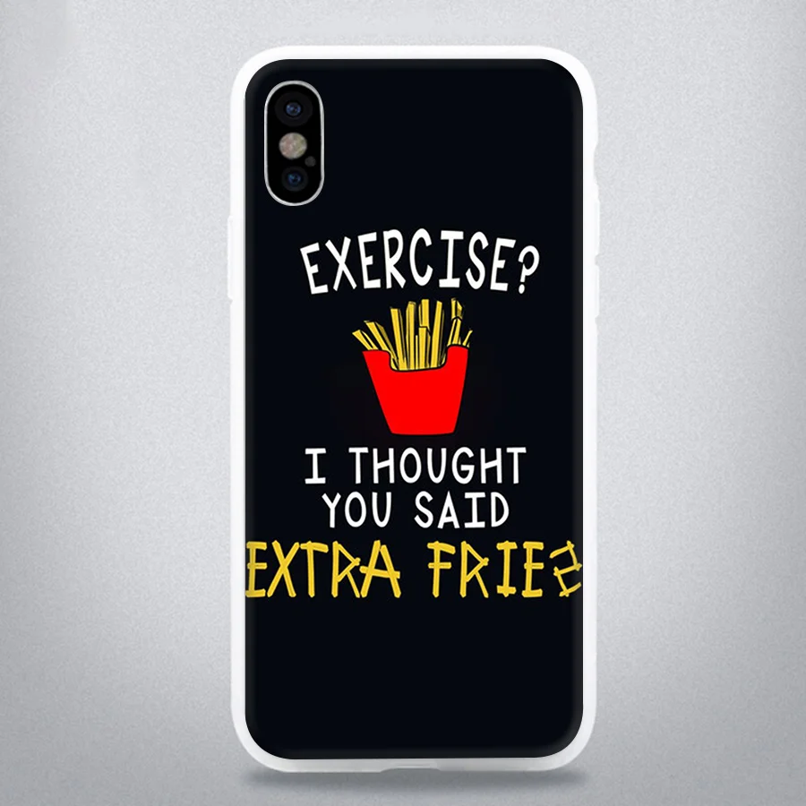 Чехол для телефона фри бургер пицца iPhone 6 6s 7 8 Plus 11 Pro X XR XS Max 5 5S Se Защитная