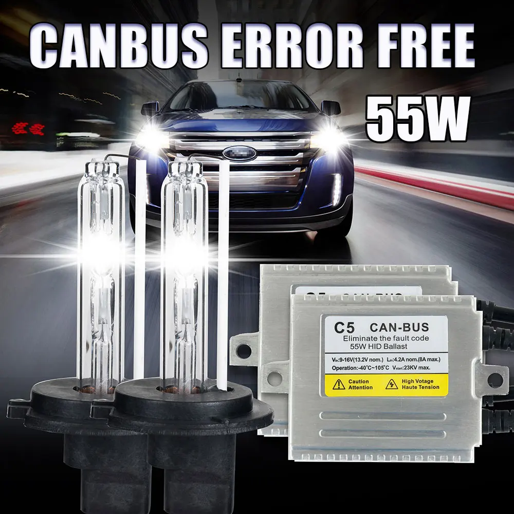 C5 55 W H7 ксеноновый комплект HID для автомобильных фар H1 H3 H4 H8 H11 9005 9006 881 D2S лампы 4300 K
