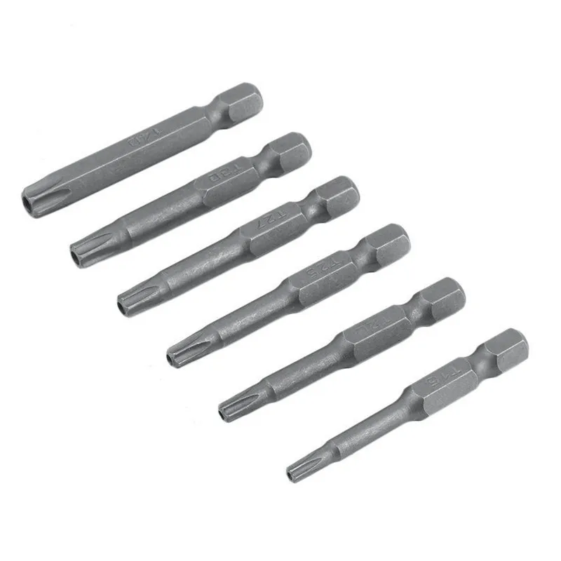 12 шт 1/4 дюйма 50 мм * T5 T40 набор магнитных наконечников для отверток|torx screwdriver bits