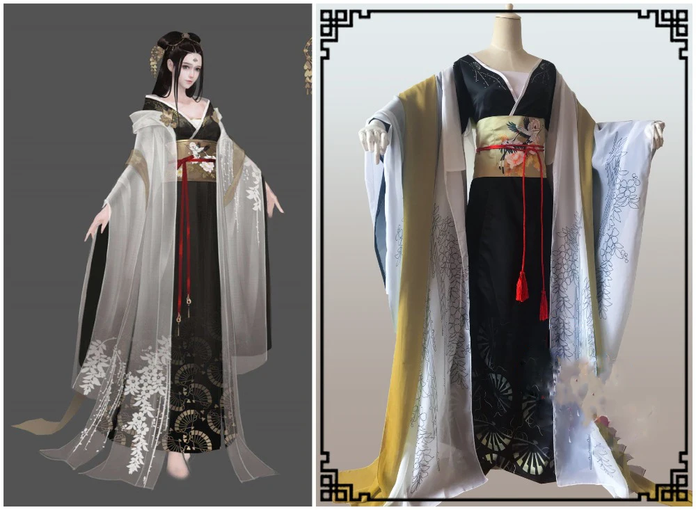 Qi Nian OL Xin Wang взрослый Женский карнавальный костюм Hanfu для мобильных игр с лунным
