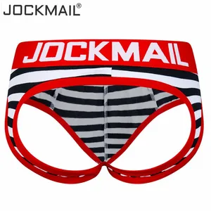 Трусы-стринги JOCKMAIL мужские, пикантное нижнее белье без дна, стринги, Короткие трусы-танга, с открытой спиной, с открытой промежностью