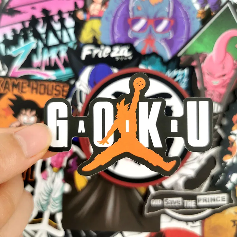 100 шт Аниме Драконий жемчуг наклейки Супер Saiyan Goku смешанные граффити наклейки Bomb для скейтборда багажа ноутбук блокнот "Гитара"