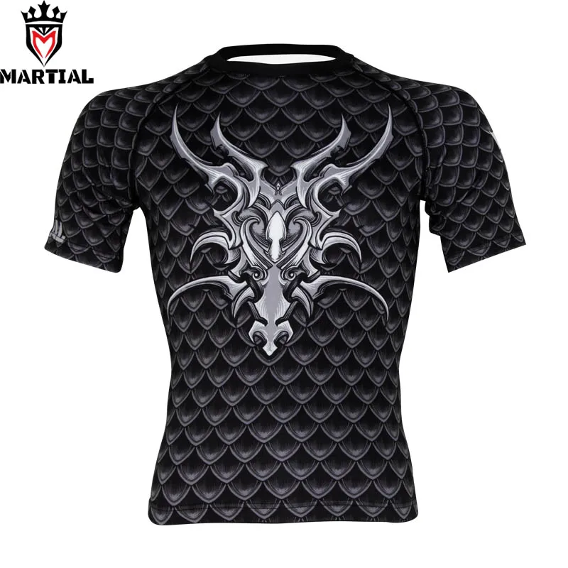 Боевые: Guardian of Dargon рубашки bjj rashguards рубашка для тренажерного зала Мужская