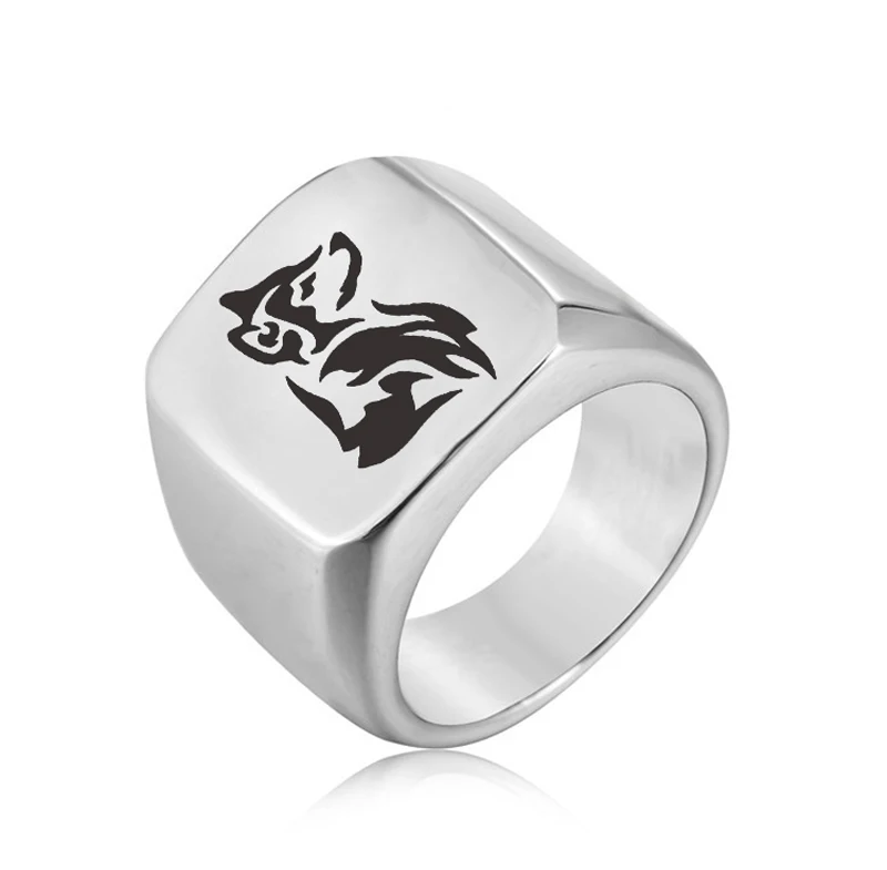 

Мужское кольцо из титановой стали, с символом из нержавеющей стали