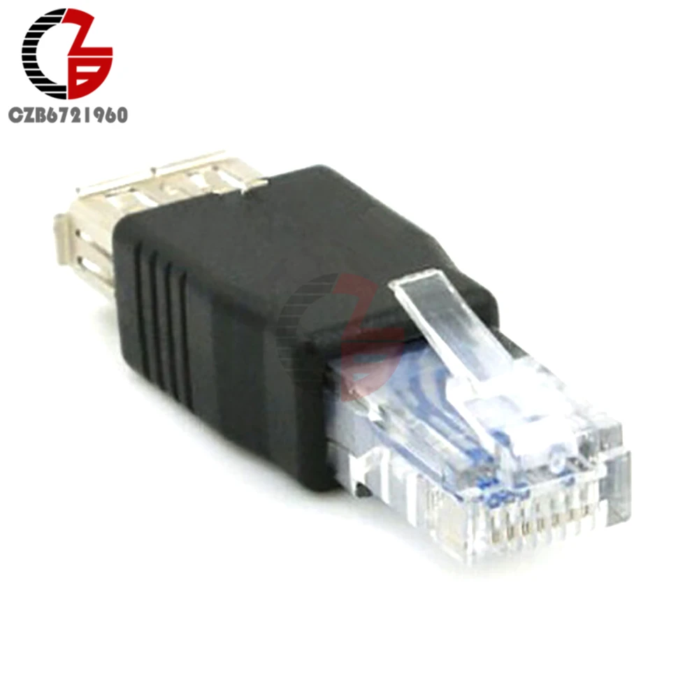 2Pcs USB A Female To 10/100Mbps Ethernet LAN RJ45 Male Network Adapter Connector | Обустройство дома