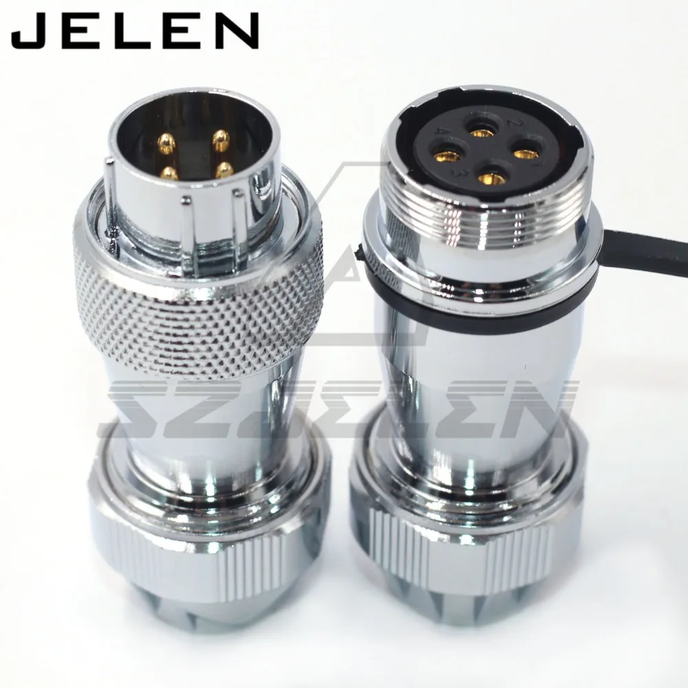 Водонепроницаемый разъем WS20 серии 4pin «папа» и «мама», IP67 25 А, промышленное оборудование, кабель питания