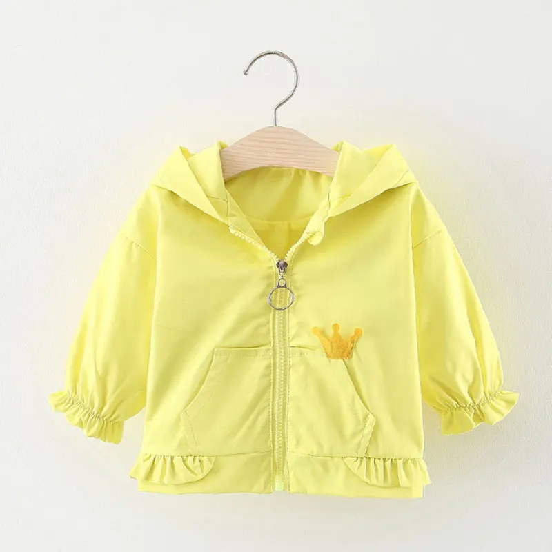 

Spring baby girls 1st birthday clothes hooded Windbreaker coat for newborn babies clothing outfits baby long sleeve outerwear