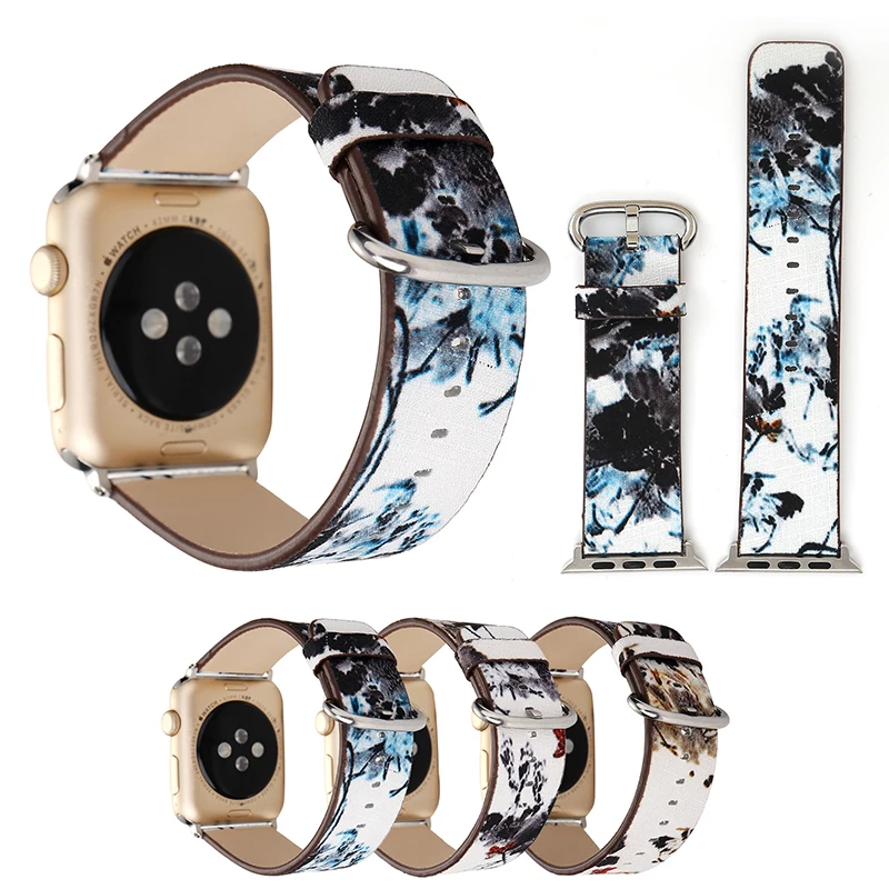 Ремешок из натуральной кожи для Apple Watch 38 42 мм|Ремешки часов| |