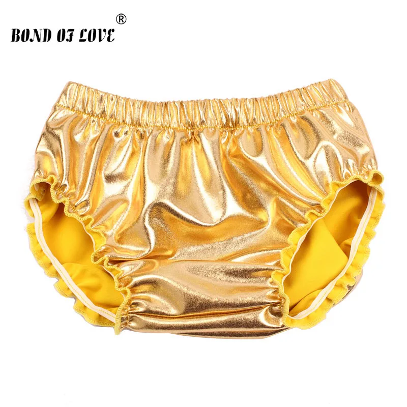 

Fashion Gold Baby Bloomers Baby Girl Ruffle Bloomers Diaper Cover Newborn Photography Props Toddler Shorts Clothes 2 Colors