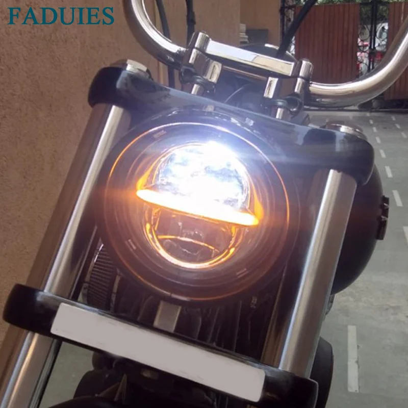 Налобный фонарь Dyna Sporter Street Bob FXDB светодиодный 5 3/4 дюйма белый ДХО для мотоцикла| |