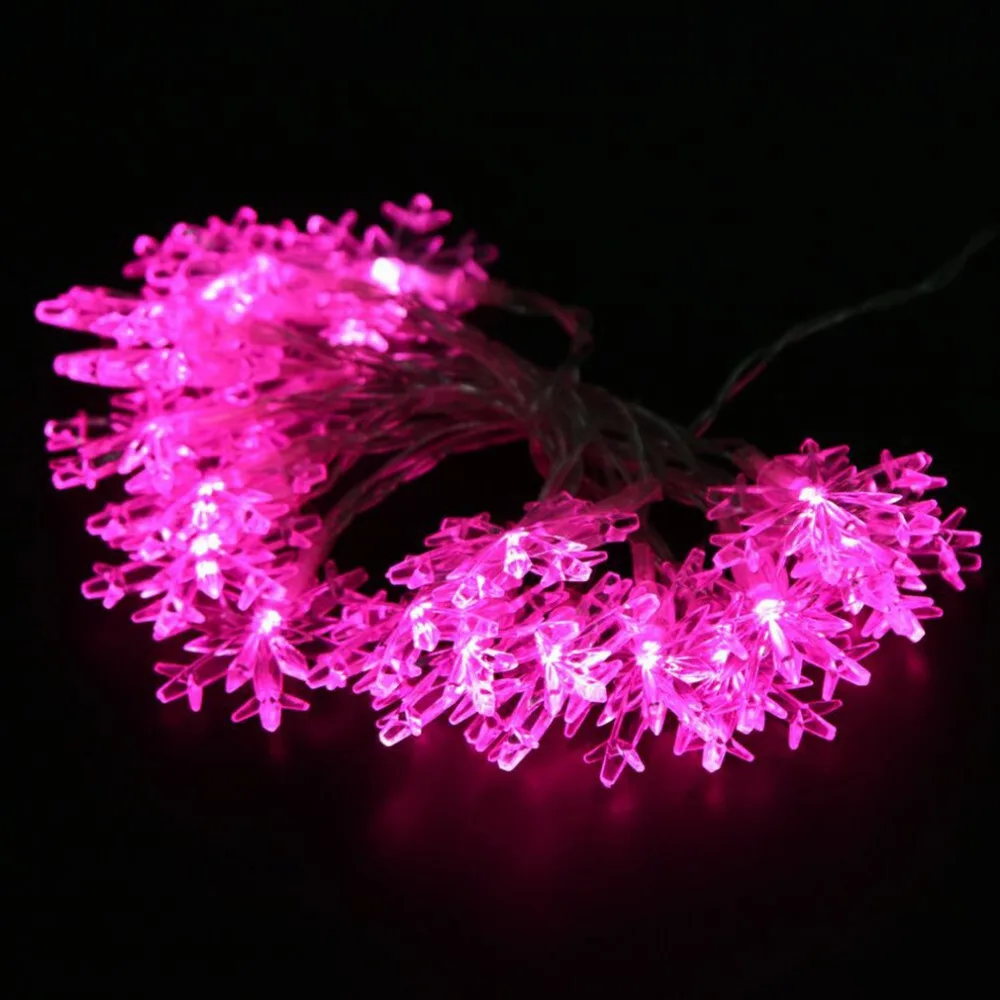 20 Led Снежинка форме Фея Строка декоративные огни Батарея работает Свадьба