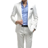 2019 mens slim fit suits one button white party wedding tuxedo suits costume homme mariage business suits men jacket pants