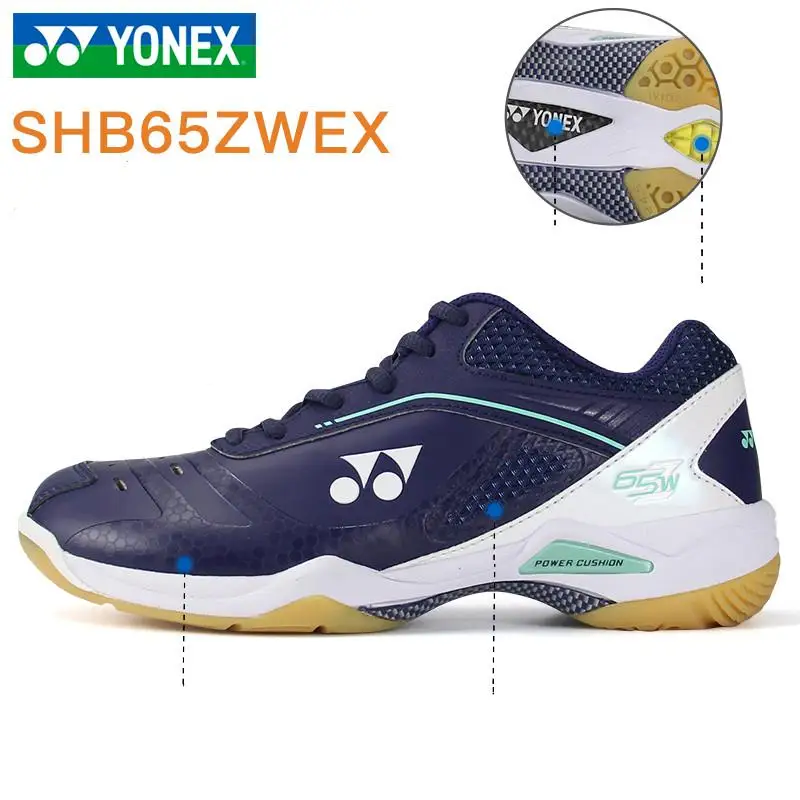 Бренд Yonex; обувь для бадминтона; дышащие кроссовки Viktor Axelsen Kento Momota Shb 65ex для мужчин и женщин - Цвет: SHB65ZWEX