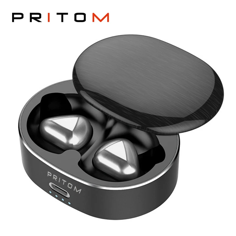 PRITOM T50 Bluetooth Earphone TWS Wireless Sports Earbuds Gaming Headset handsfree with Mic for Mobile Phone