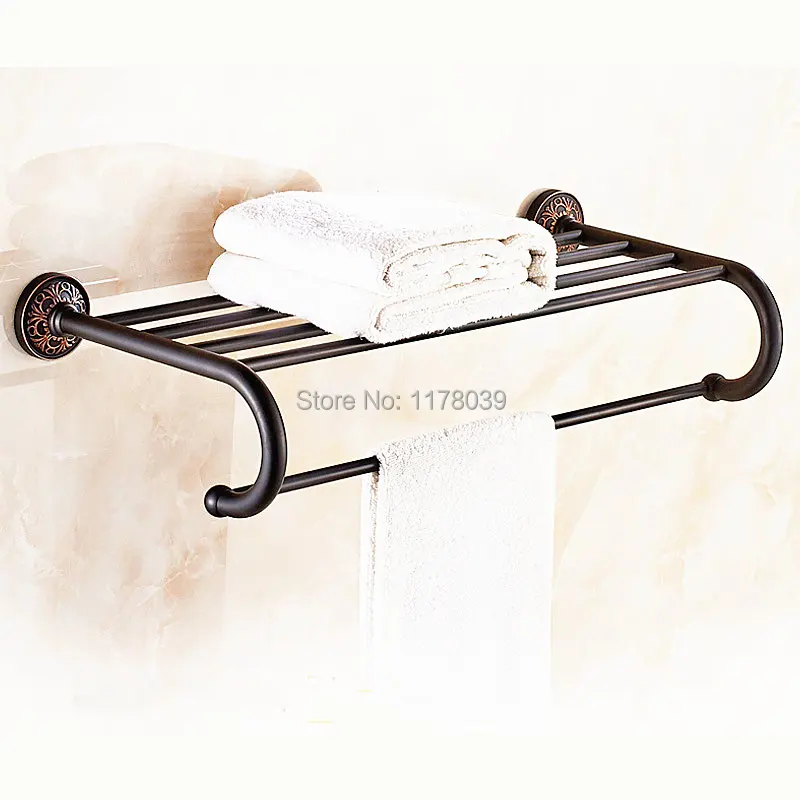 

Стойка для полотенец в европейском стиле, настенная Античная латунная вешалка для полотенец, набор аксессуаров для ванной комнаты, J16535