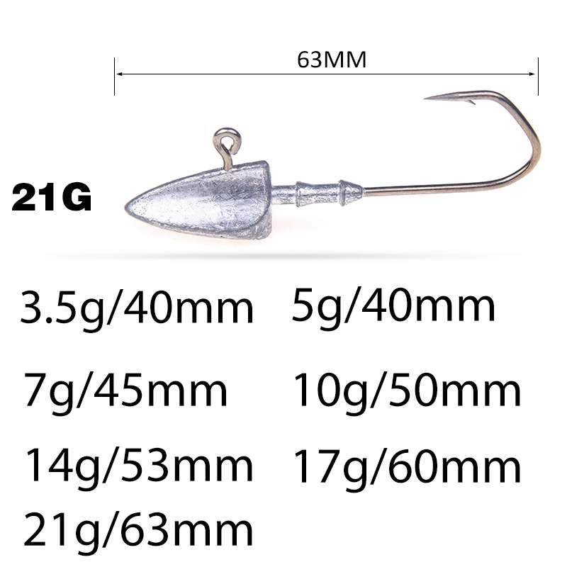 Крючки Fishinghooks 3 5 г 7 10 14 17 21 крючок с свинцовой головкой зажимной разноцветные