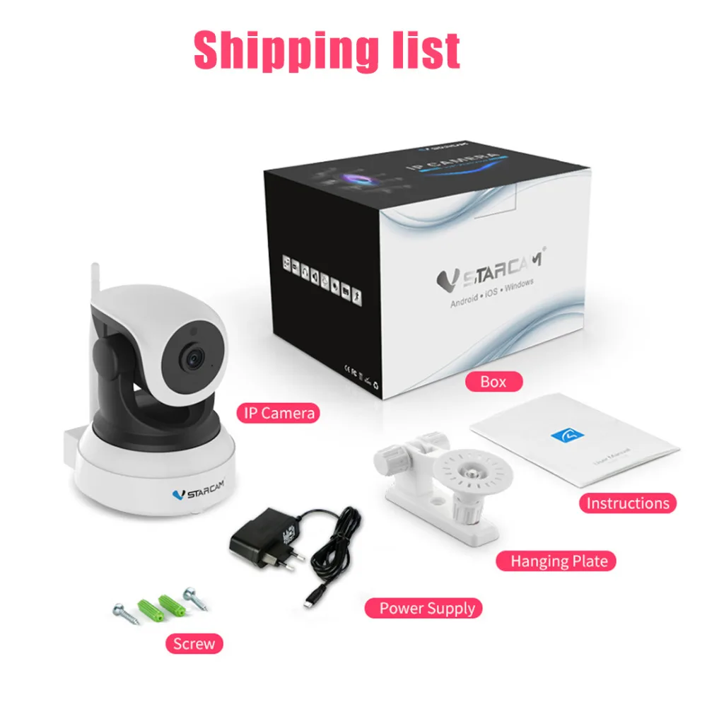 

VStarcam C24S 1080P HD IP Camera Wifi Security Surveillance Camera Two Way Audio camera with IR night version baby Home monitor