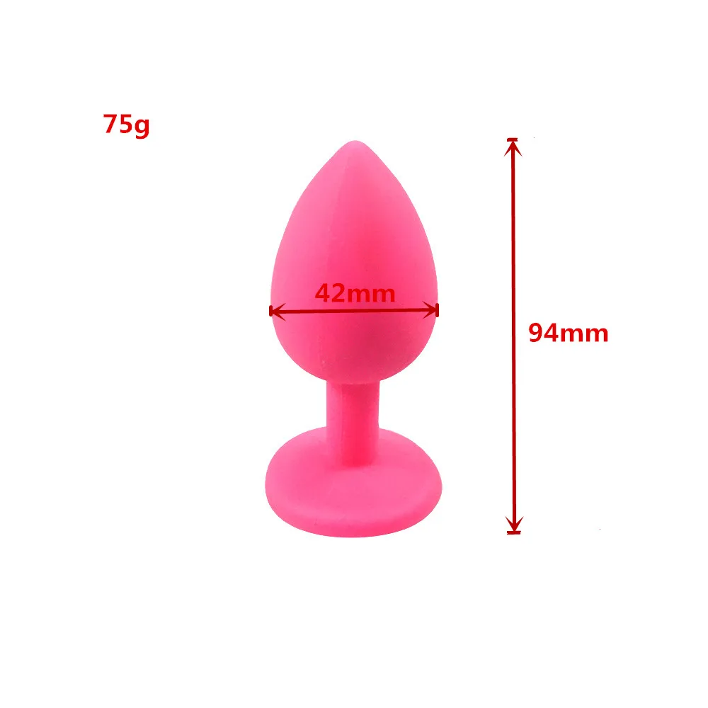 12 цветов на выбор 42*94 мм большой размер розовая силиконовая жемчужина Анальная