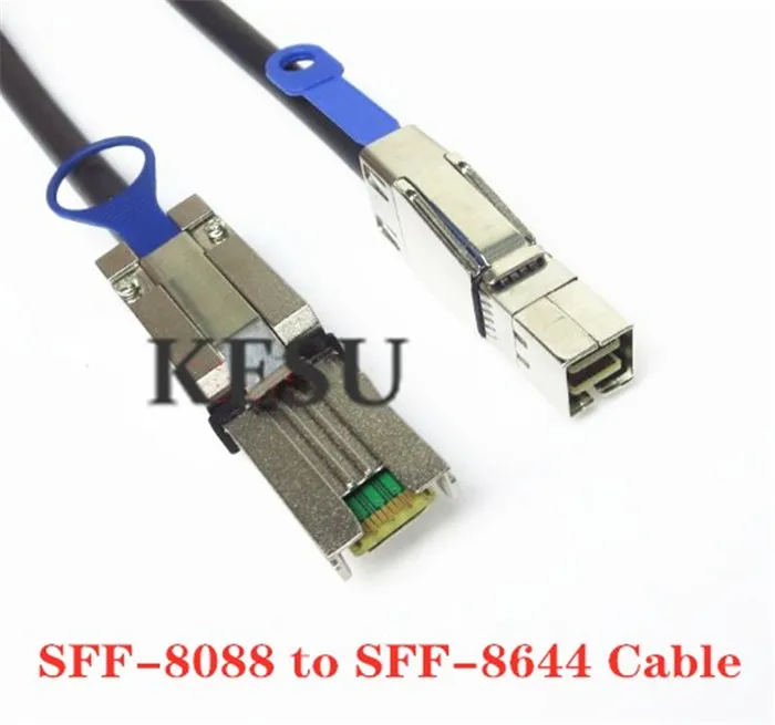 Внешний кабель Mini-SAS HD 4X внешний для сервера 12/GBIT 1 м 2 с возможностью подключения к