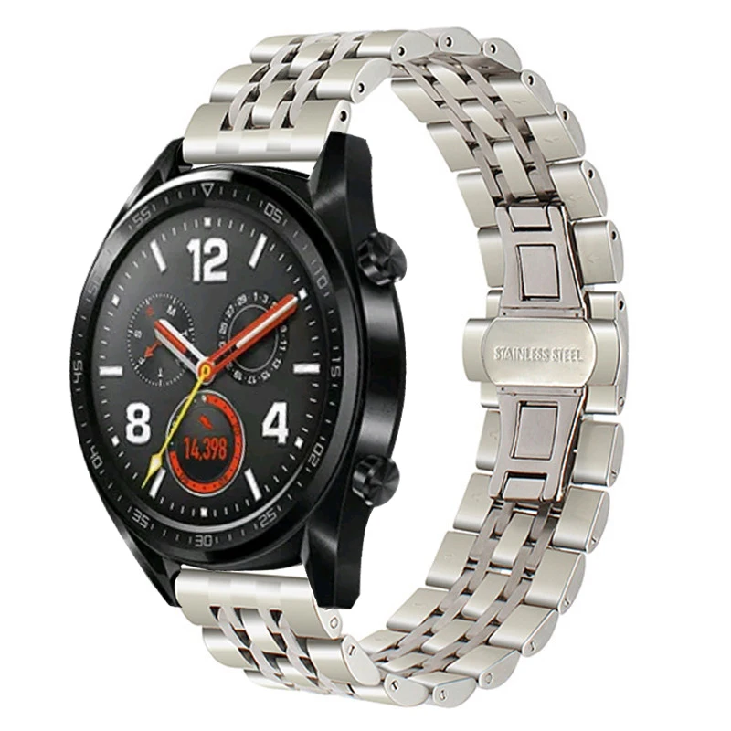 Металлический ремешок из нержавеющей стали для часов huawei Watch GT Bracelet huawei Honor Magic gt Active 46 мм 2 наручных ремешка