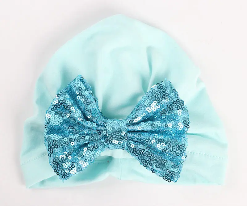 Bnaturalwell Girls turban hat with bow turbans for tots Kids Children Topknot beanie Baby girls shower gift stretchy 1pc H120D |