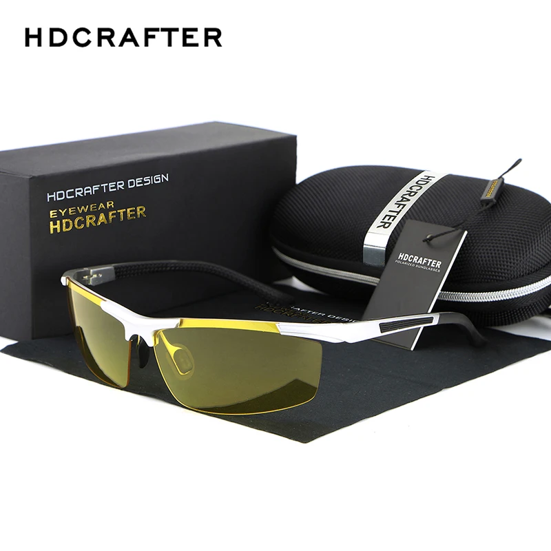 HDCRAFTER 2017 Brand Designer polarizing Man Sunglasses wqolutepce Driving Mg Al half frames glasses goggles Oculos Gafas De Sol |