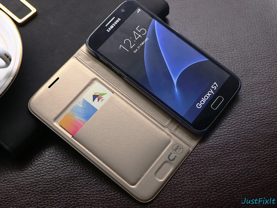 Для samsung s7 G930f чехол кожаный чехол светодиодный умный защитный чехол для сна мобильный флип-чехол
