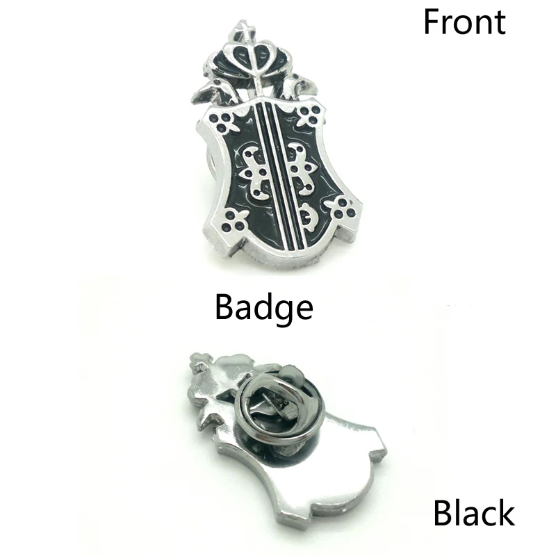 Badge-B Аниме Черный дворецкий металлическое кольцо Ciel Phantomhive аксессуары для косплея Себастиан Микаэлис модные подвески для мужчин и женщин подарок - Цвет: Badge-B