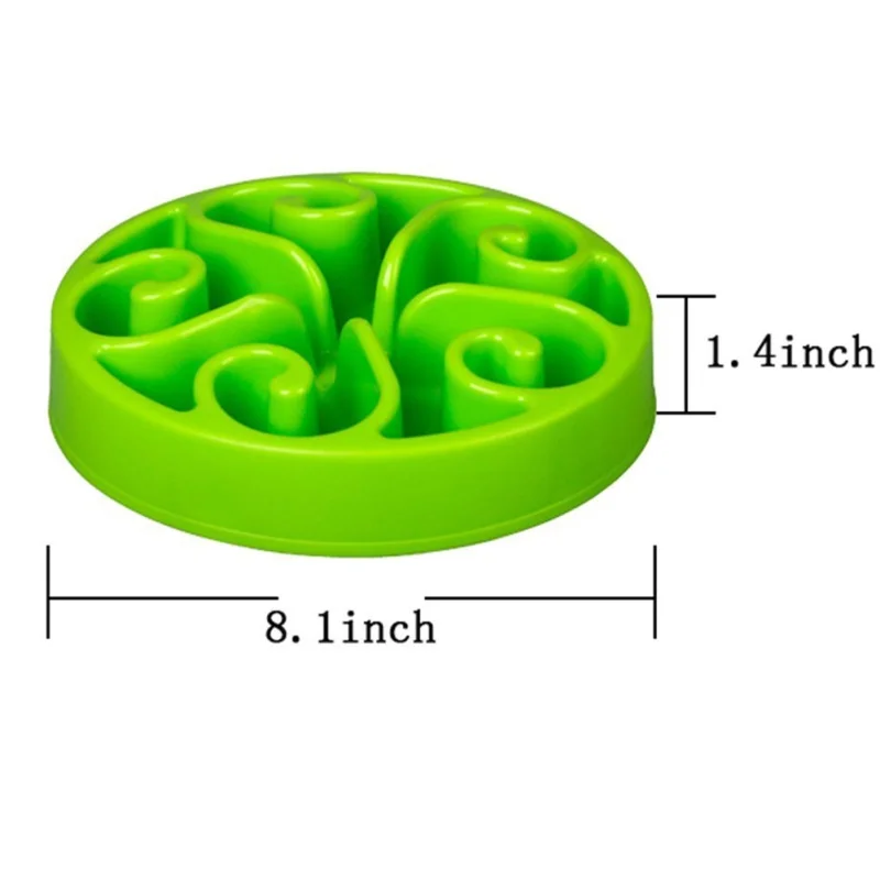for Kitty Dog Puppy Cats Funny Slow Feeder Bowl Interactive Bloat Stop - Green | Дом и сад