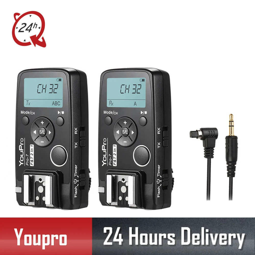 YouPro Pro-7 Беспроводной технология дистанционный спуск затвора по таймеру +