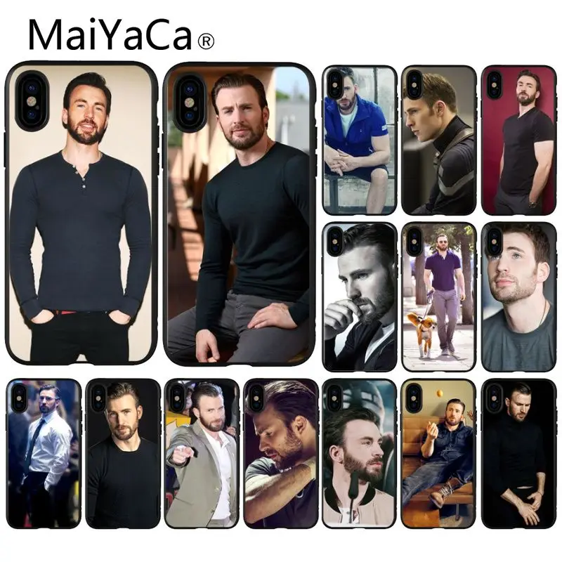 MaiYaCa Chris Evans черный ТПУ Мягкий силиконовый чехол для телефона чехол для Apple iPhone 8 7 6 6S Plus X XS MAX 5 5S SE XR чехол