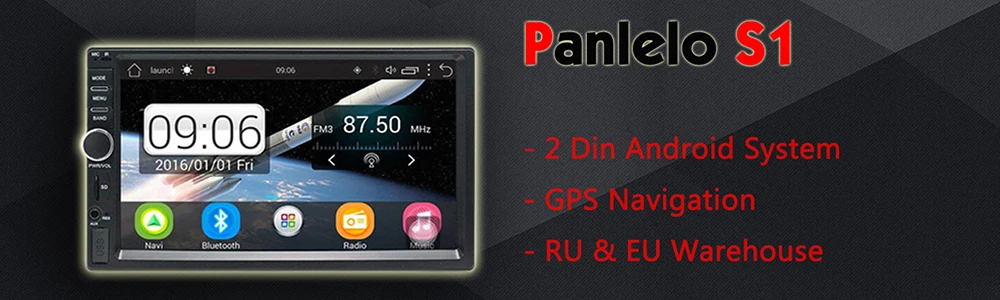 Panlelo 2 Din Android 1080 Автомобильный радиоприемник " P четырехъядерный 2din Android головное устройство gps аудио автомобильный мультимедийный плеер для Chevrolet Cruze