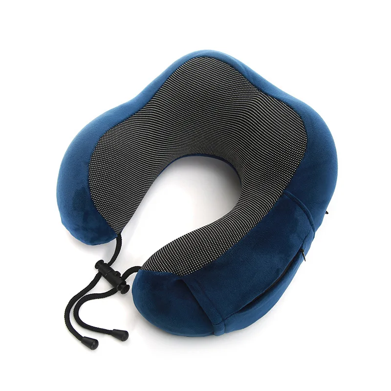 blue Сверхлегкая u-образная мягкая дорожная подушка с эффектом памяти для шеи, подушки для самолета, переносные автомобильные аксессуары для путешествий, серый цвет, Прямая поставка - Цвет: blue