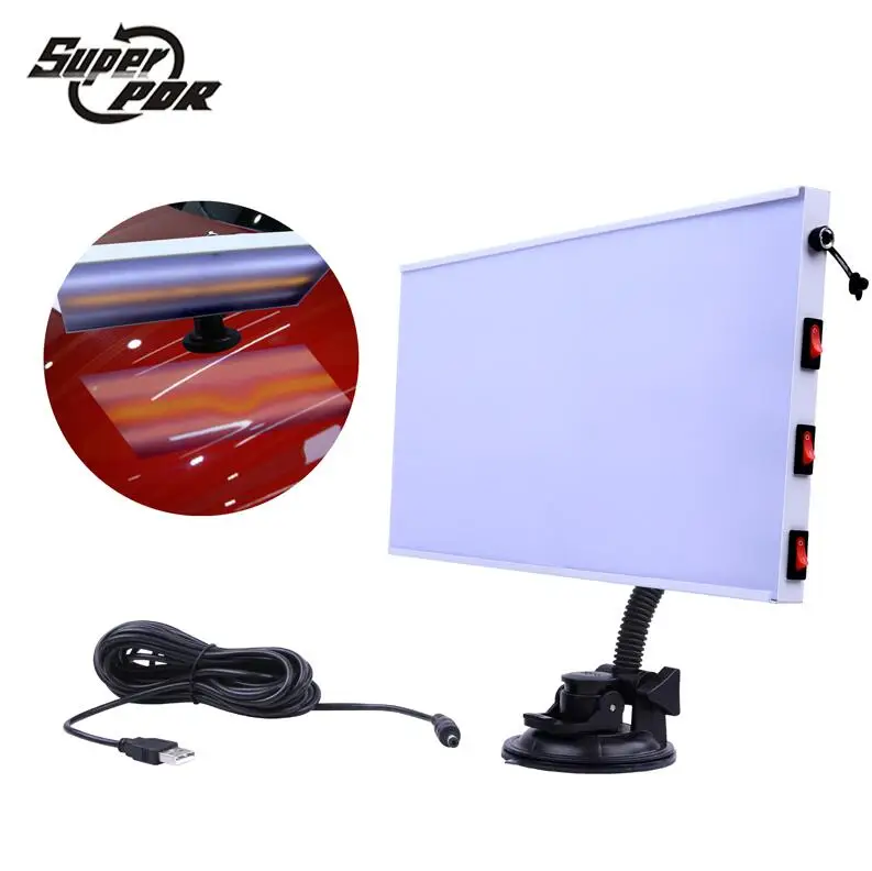 Aluminum Line Board PDR Dent отражатель светодиодный светильник линейная плата инструмент для ремонта вмятин детектор для удаления кузова автомобиля вмятин - Цвет: Aluminum Line Board