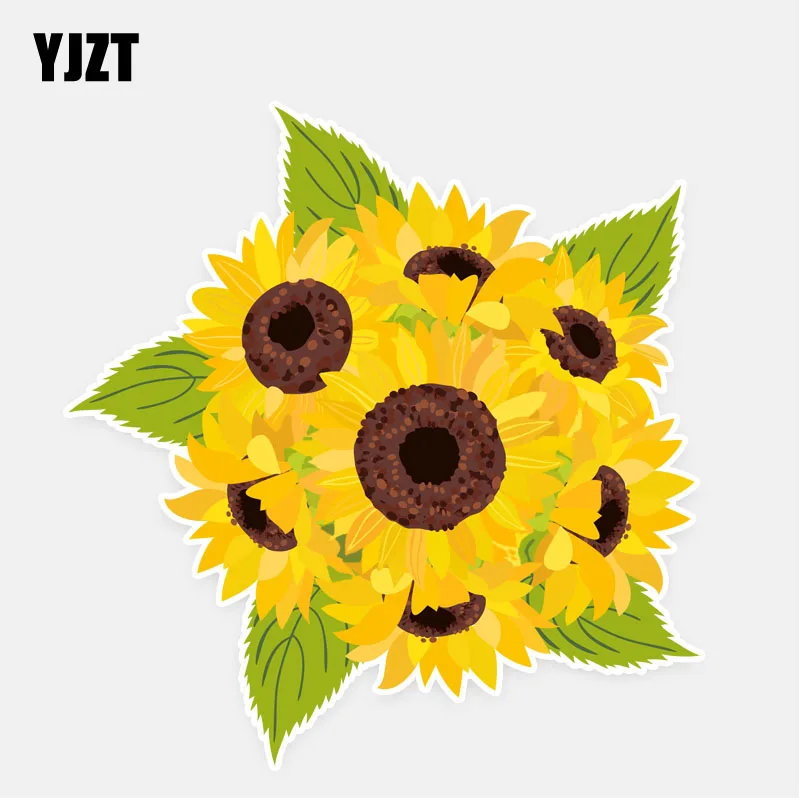 

YJZT 12,5*13,1 см подсолнухи декоративные цветы цветные фотообои 11A0740