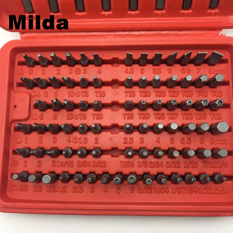 Набор профессиональных сверл Milda 100 шт./компл. набор крепких отверток из