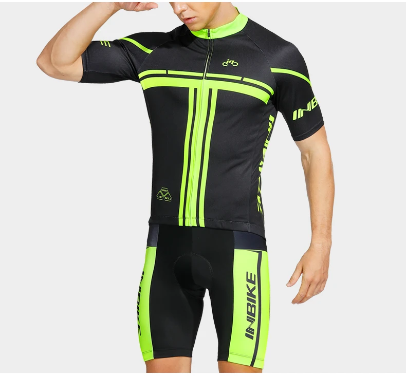 INBIKE Джерси для велоспорта с коротким рукавом, набор для велоспорта, одежда для горного велосипеда, дышащие майки для велоспорта, одежда для велоспорта, Мужская одежда для велоспорта