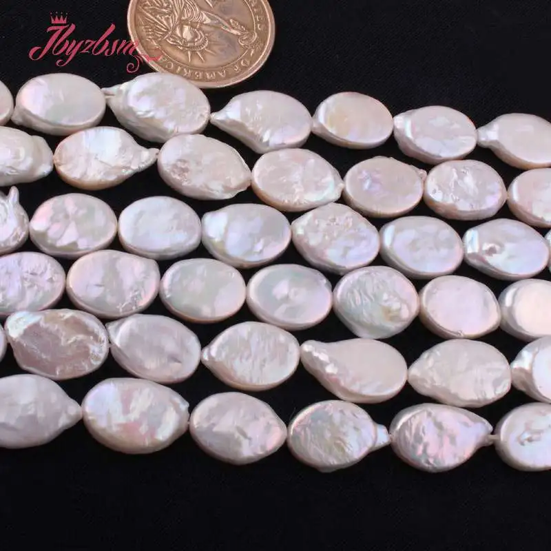 

10x14mm Oval White Cultured Freshwater Pearl Bead Natural Stone Beads For DIY Necklace Bracelets Jewelry Making 15"Free Shipping