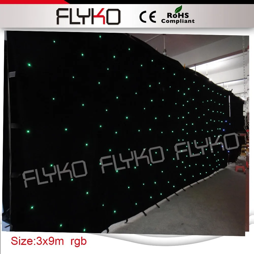 Бесплатная доставка RBG светодиодная матрица звездное небо ткань фон занавес