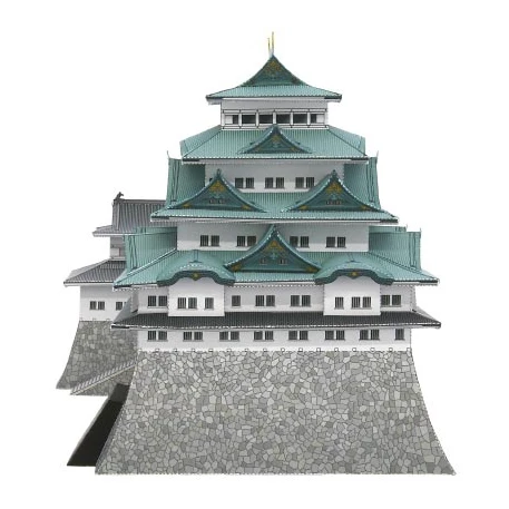 Замок Nagoya японская крафт бумага модель архитектура 3D сделай сам развивающие