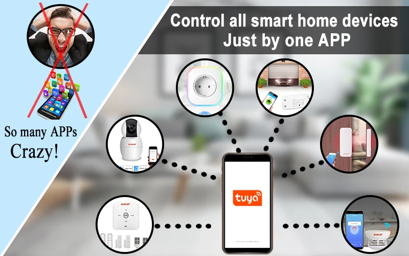 KONLEN Tuya WiFi датчик для двери приложение Smart Life Беспроводной окно сигнализация открытой двери магнитный детектор домашней охранной запись уведомления приложения Alexa Ifttt