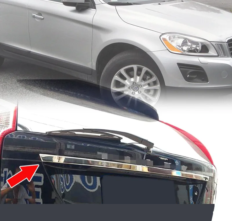 AX для VOLVO XC60 2009 2014 литьевая дверь багажника Ручка полоса акцент гарнир стиль хром