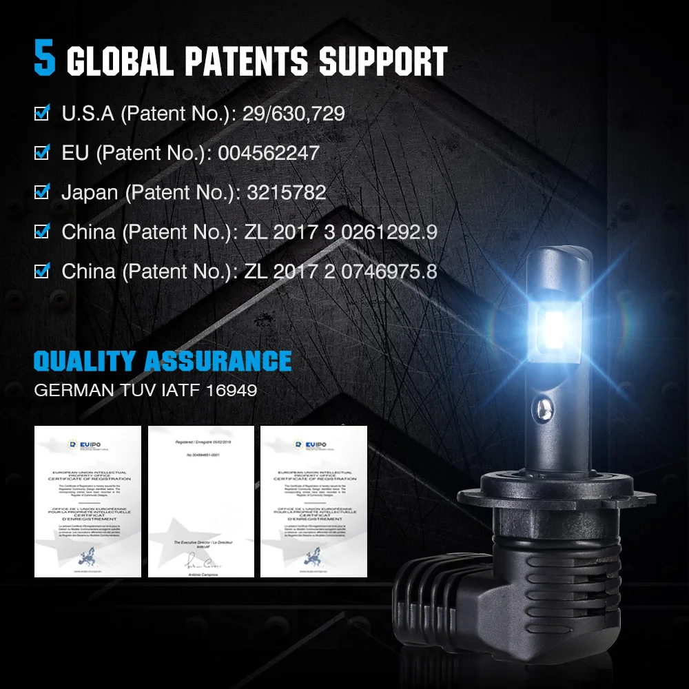 1:1 дизайн NOVSIGHT новейшая технология Автомобильных Фар H4 LED H7 H11 H8 H9 HB3 9005 HB4 9006 50 Вт