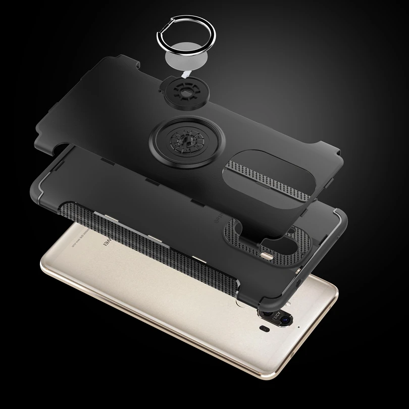 For Huawei Mate 9 / Mate9 5.9&quot Case Vehicle Armor Cover With Ring Stand Skin Shockproof Shell |