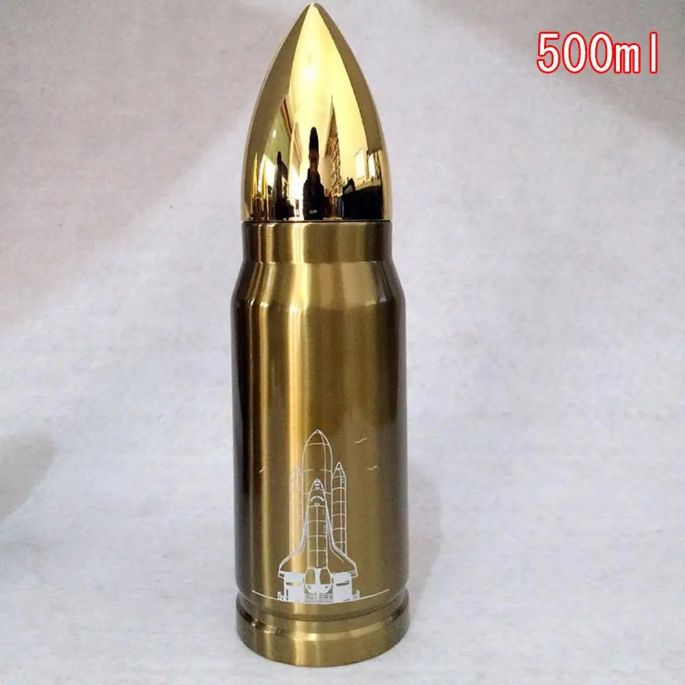 Gold 500ml Thermo Bala Stainless Steel Sport Flask Bottle for Jogging Walking - Цвет: Gold 500ml