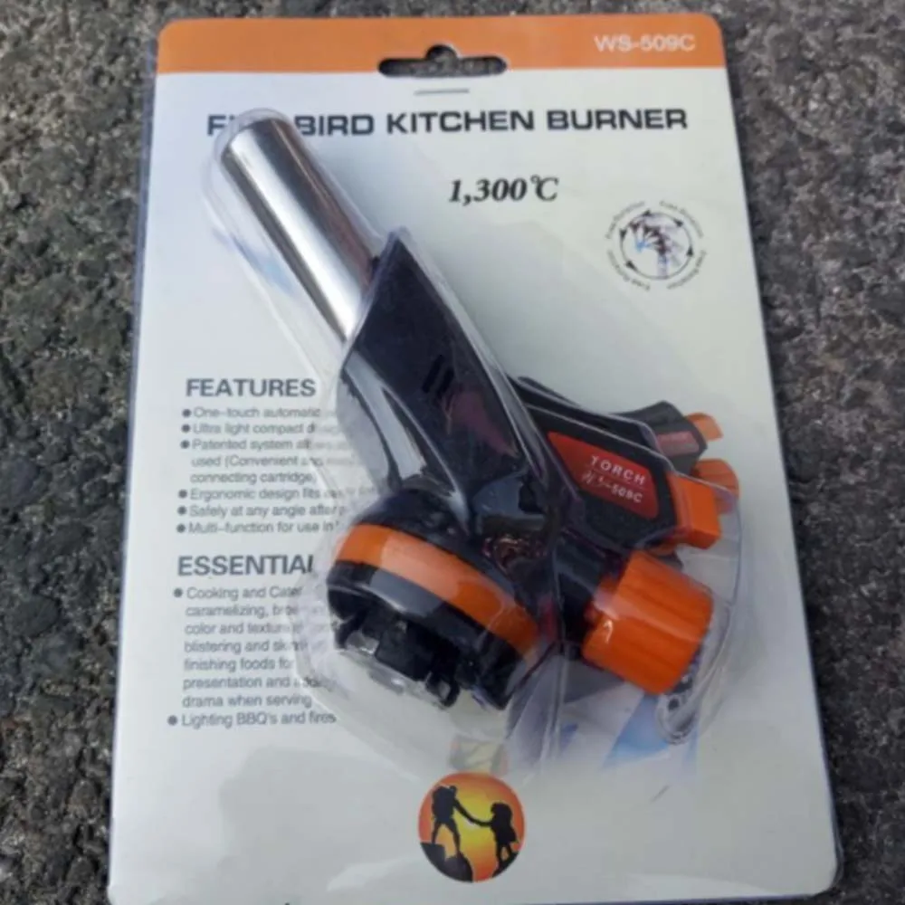 

360 Rotating degree Rotating Gas Torch Flamethrower Automatic Piezo Lgnition Spray Gun Camping Welding BBQ Travel Flame Gun