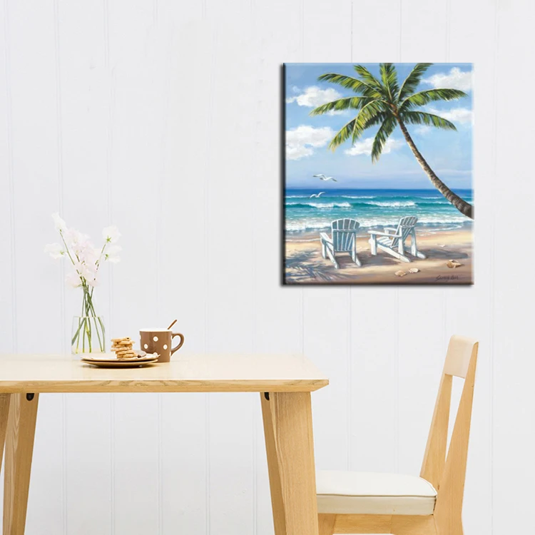 Китайский искусный художник ручной работы высокое качество летний пейзаж пляж