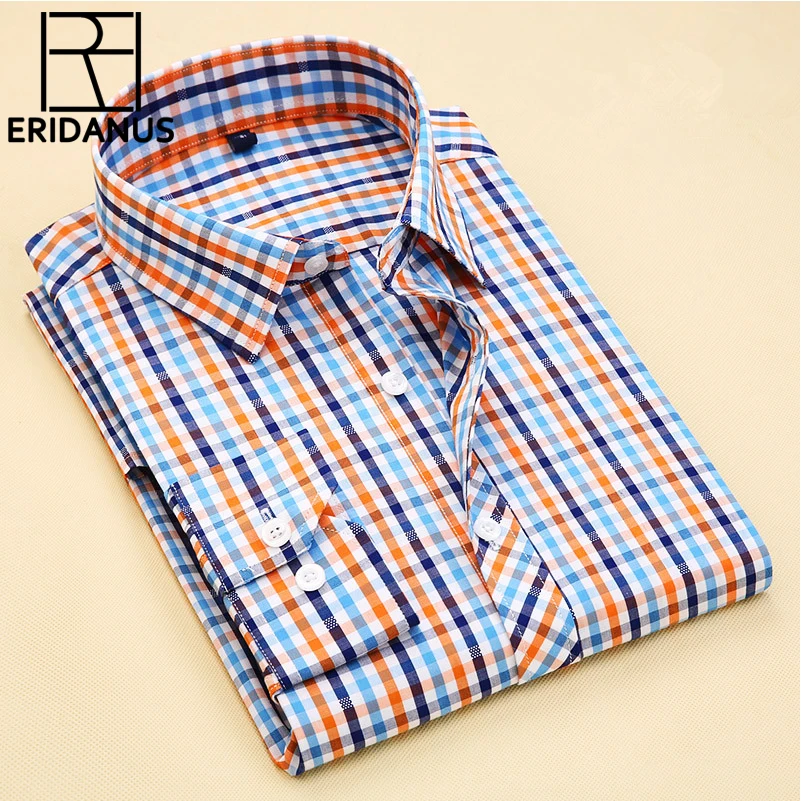 Рубашка мужская с длинным рукавом в клетку размеры до 6XL|mens dress shirts|men's shirt