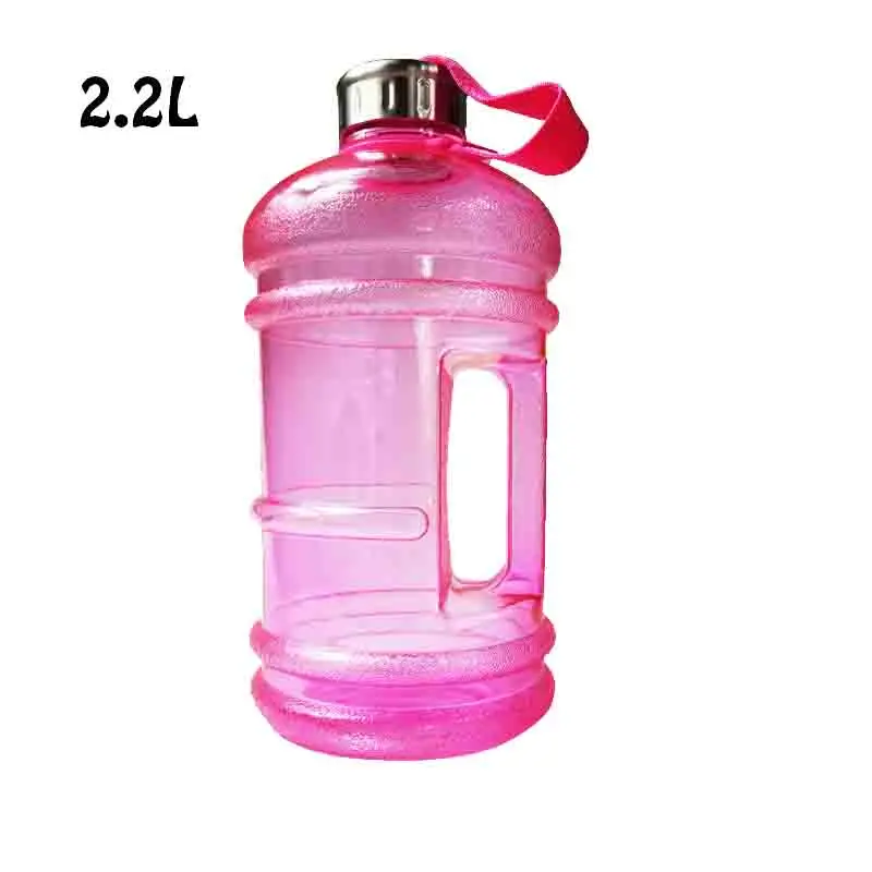 2.2L 9 Портативные 2.2L бутылки для воды большой емкости для спорта на открытом воздухе тренажерный зал Половина галлонов фитнес тренировка Кемпинг бег тренировка бутылка для воды - Цвет: 2.2L 9