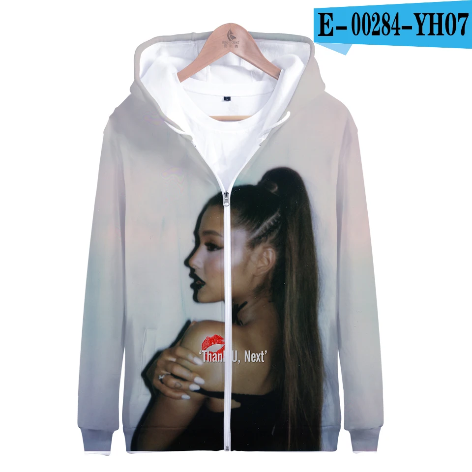 Ariana Grande толстовка на молнии, повседневные толстовки, новая модная крутая осенняя и зимняя одежда Highstreet, толстовка - Цвет: Золотой